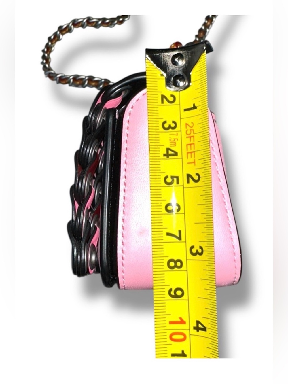 Coach Mini Pink Crossbody with Silver Chain - Picture 6 of 12